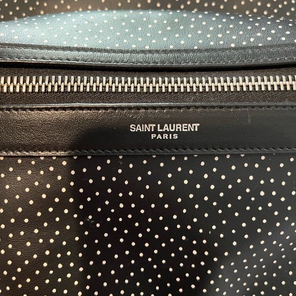 Saint Laurent rare black leather polka dot backpack. Amazing condition! main image 4